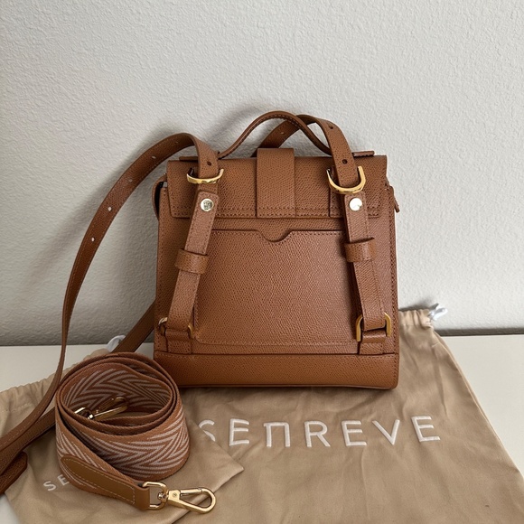 SOLD Senreve Alunna Bag + Statement Strap | Chestnut Pebbled leather - Picture 2 of 9